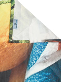 KLOTTHE Blue Abstract Printed 400 TC King Superfine Bedsheets