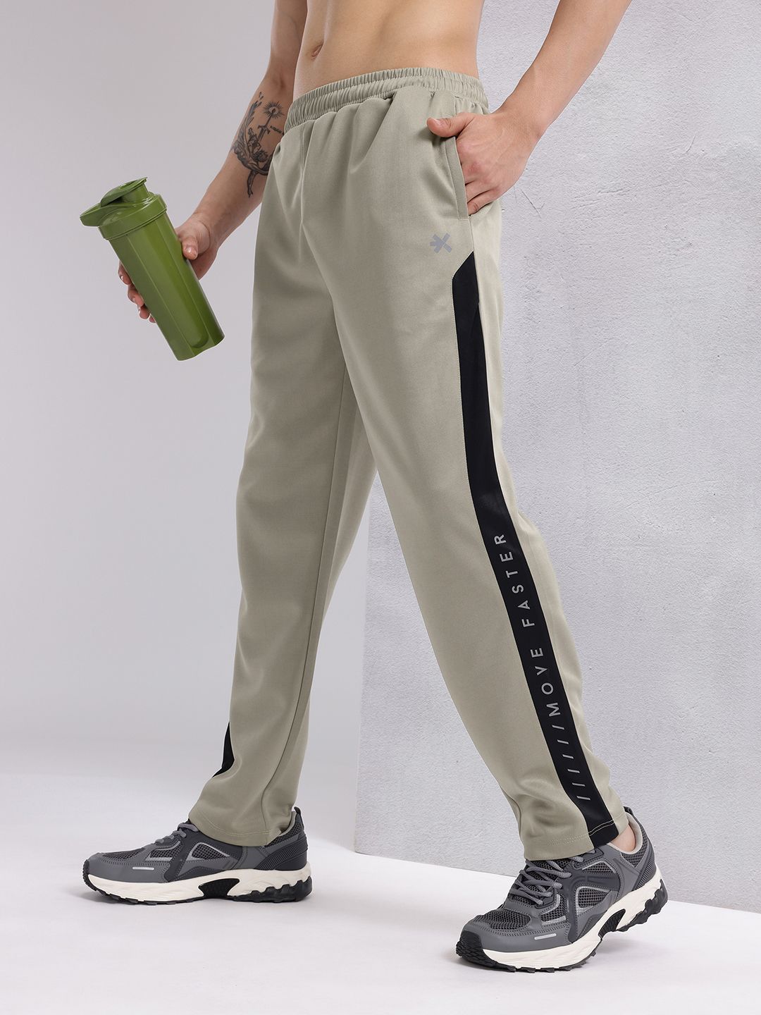 HRX by Hrithik Roshan Men Contrast Taping Rapid-Dry Running Track Pants