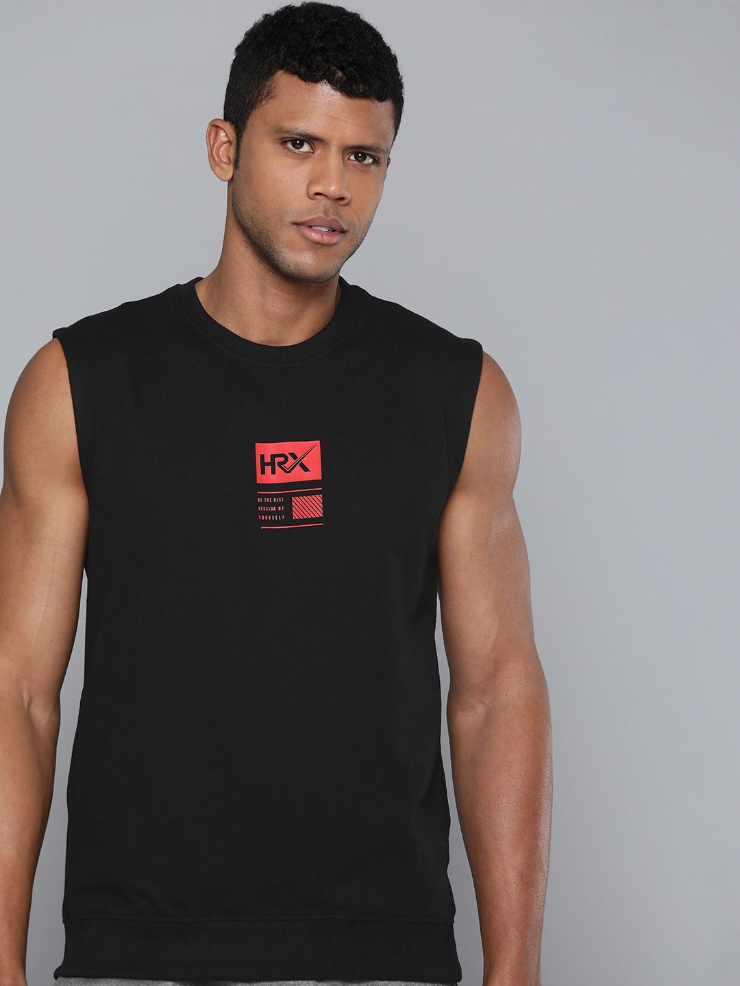 HRX by Hrithik Roshan Men Black Sweatshirt