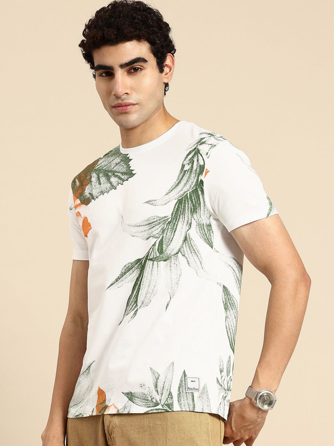 Being Human Graphic Printed Pure Cotton Slim Fit T-shirt