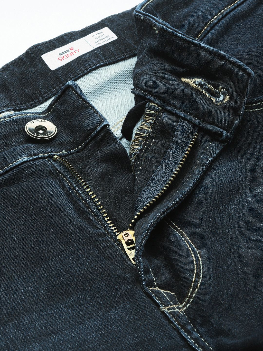 SPYKAR Men Skinny Slim Fit Low-Rise Light Fade Stretchable Jeans