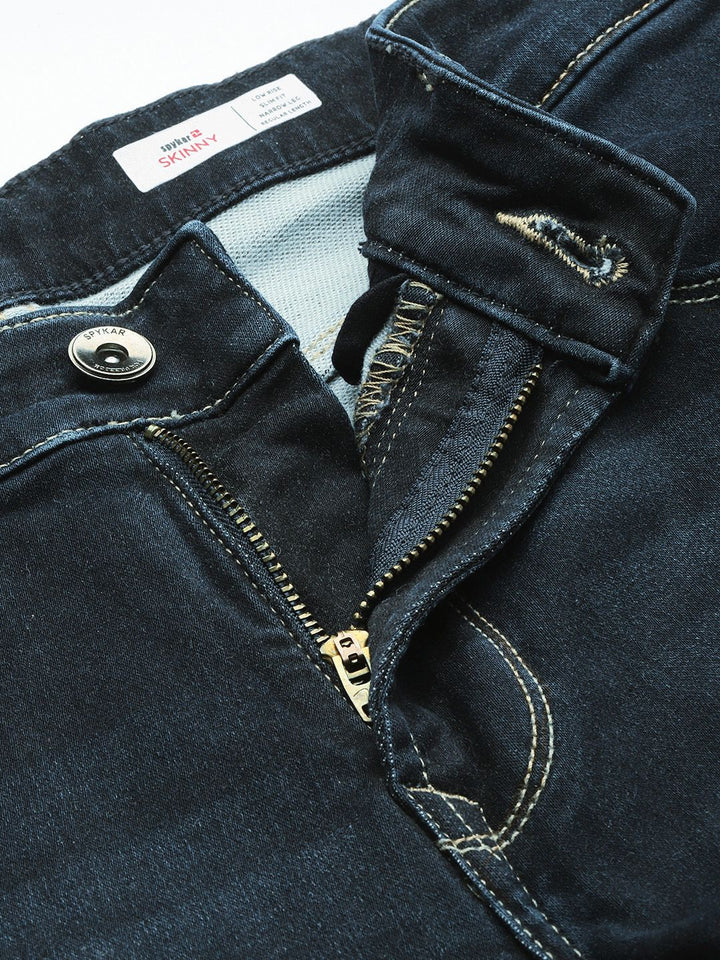 SPYKAR Men Skinny Slim Fit Low-Rise Light Fade Stretchable Jeans