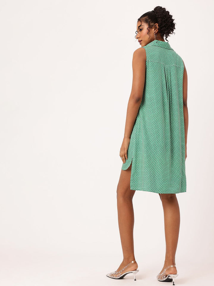 DressBerry Straight-Up Vintage Geometric Chic A-line Dress