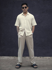 Powerlook India Slim Textured Oversized Casual Shirt