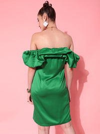 STREET 9 Women Gorgeous Green Solid Dress