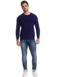 Being Human Men Navy Blue Pullover Sweatshirt