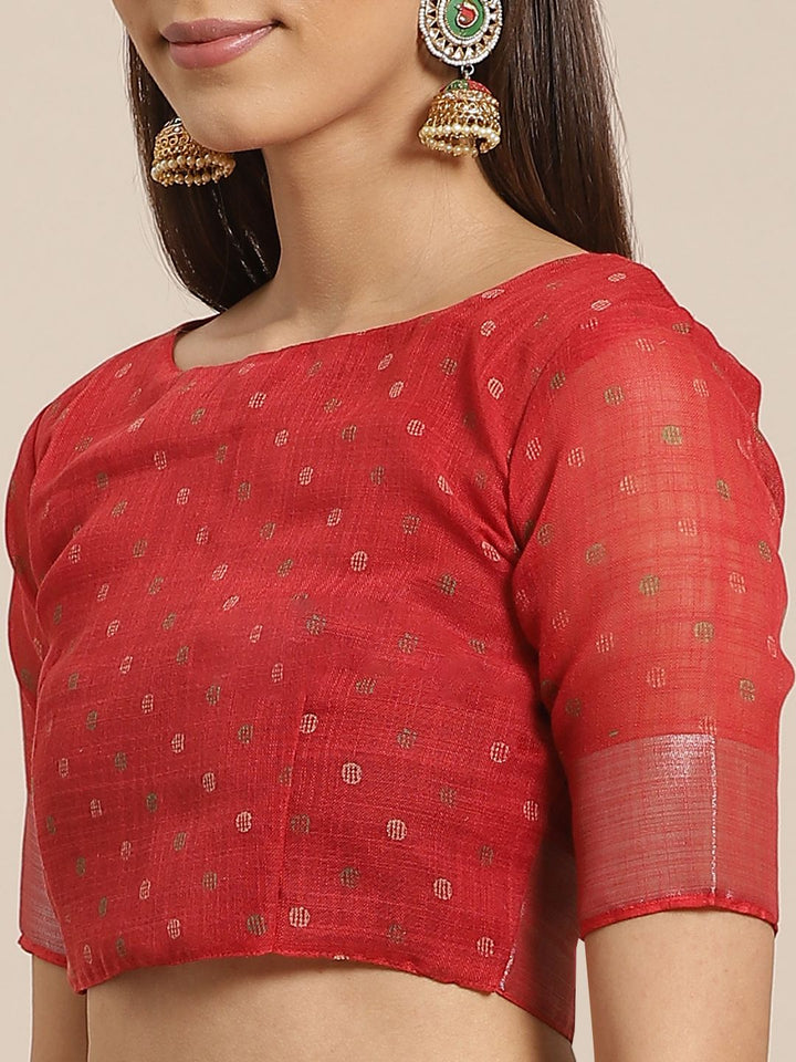 Saree mall Red & Beige Printed Saree