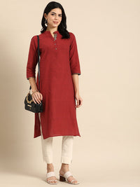 Anouk Women Solid Straight Kurta