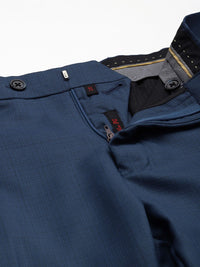 Raymond Men Solid Slim Fit Flat Front Formal Trousers