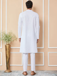 See Designs Ethnic Motifs Embroidered Chikankari Pure Cotton Straight Kurta