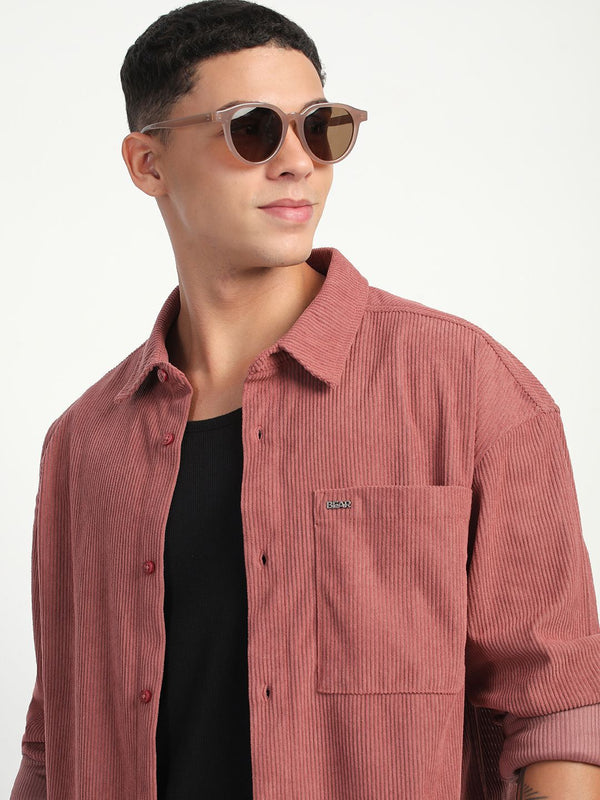 THE BEAR HOUSE Men Corduroy Relax Fit Casual Shirt