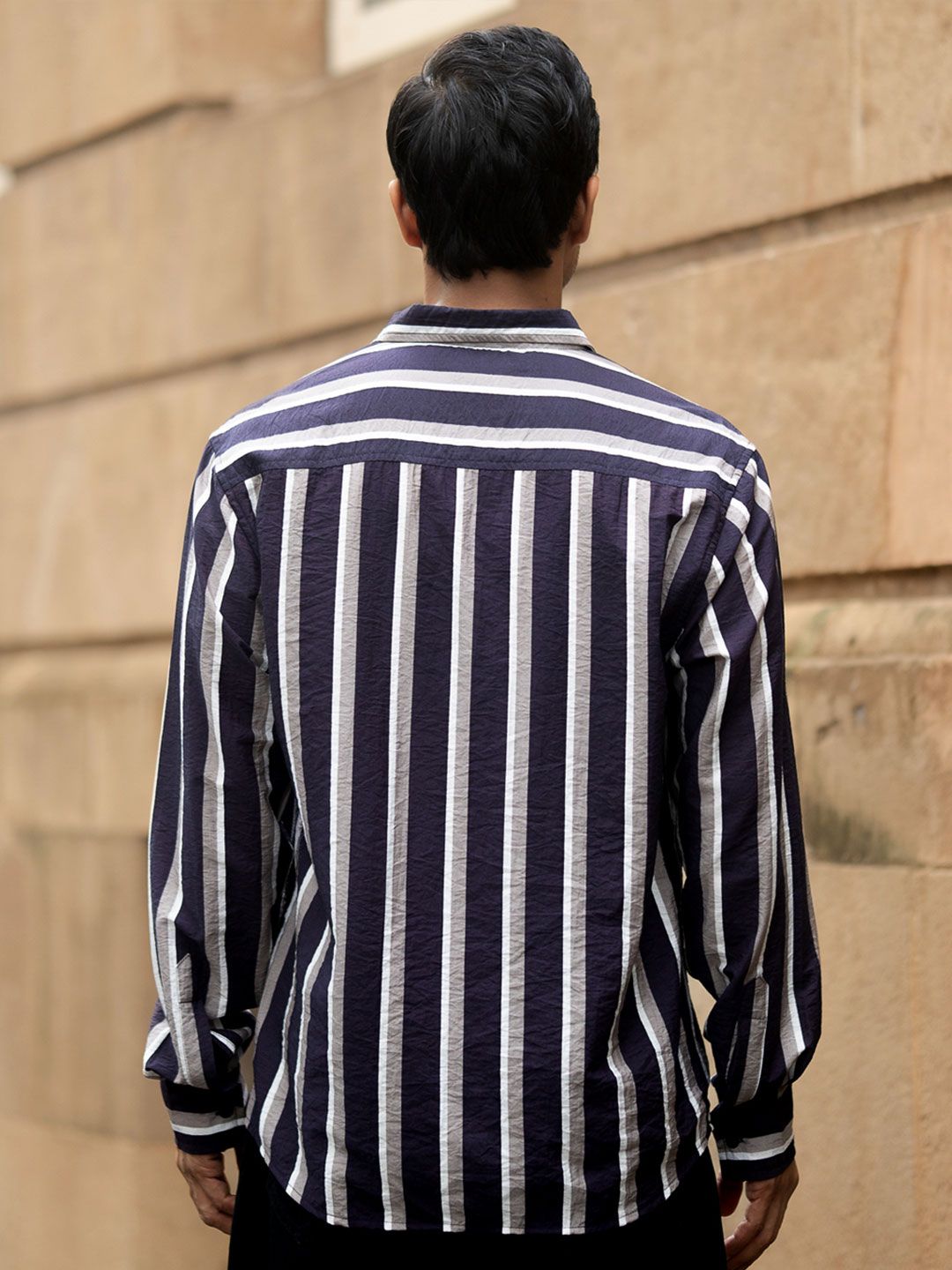 Powerlook Men Striped Spread Collar Casual Shirt