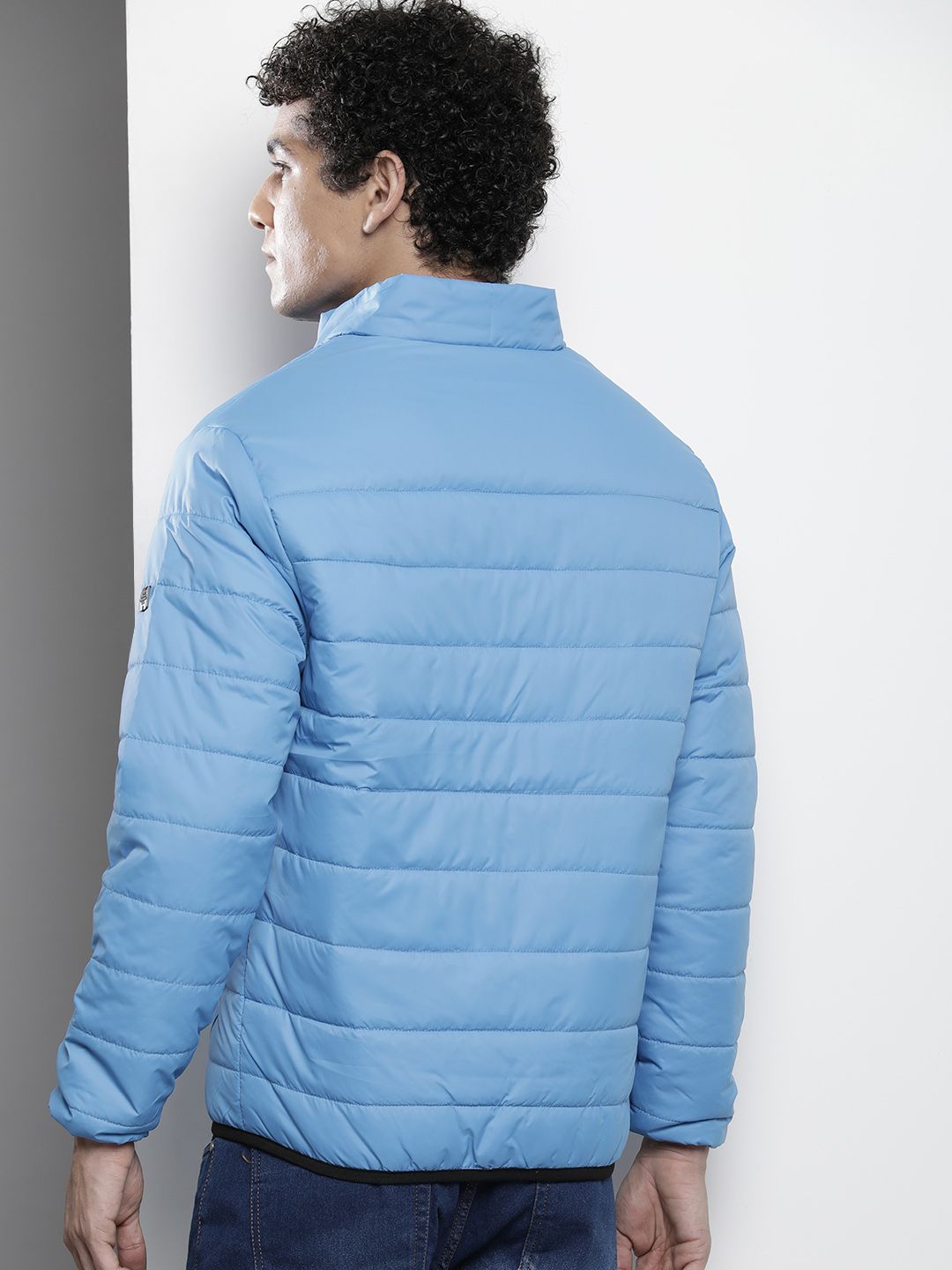 The Indian Garage Co Men Zip-Front Puffer Jacket with Zip Pockets