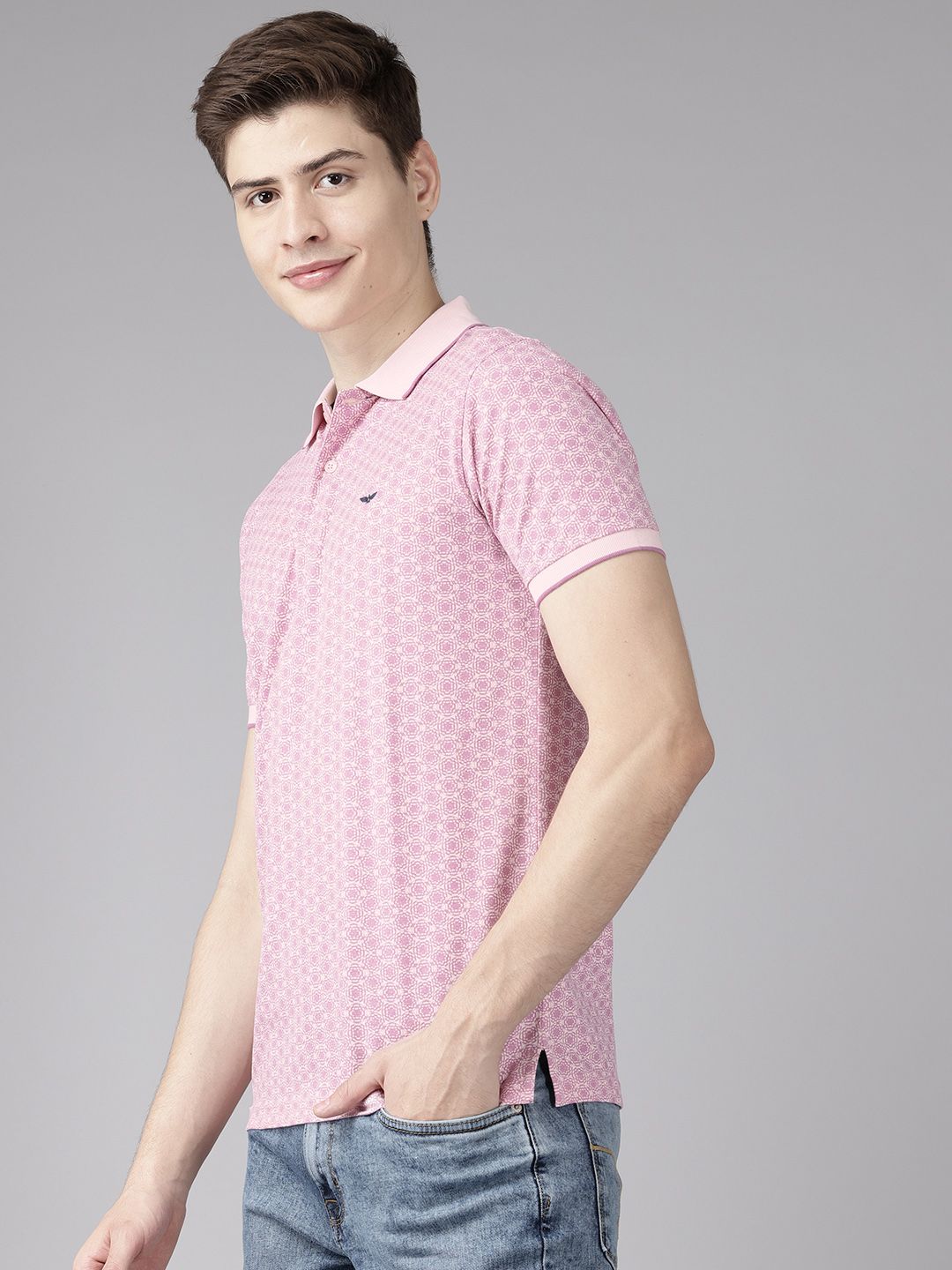Park Avenue Printed Polo Collar Slim Fit T-shirt