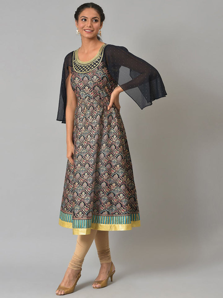AURELIA Festive Floral Print Kurta