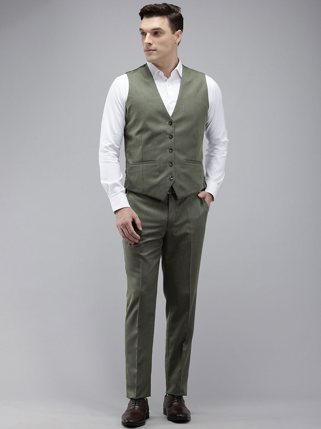 Park Avenue Super Slim Fit Notched Lapel Collar 3 Piece Party Suit