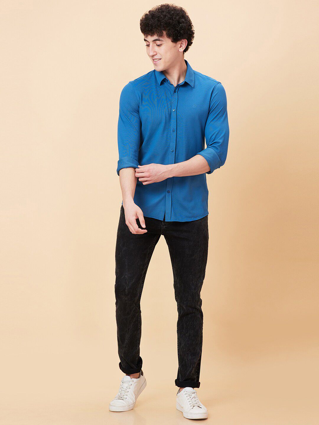 Being Human Spread Collar Slim Fit Casual Shirt