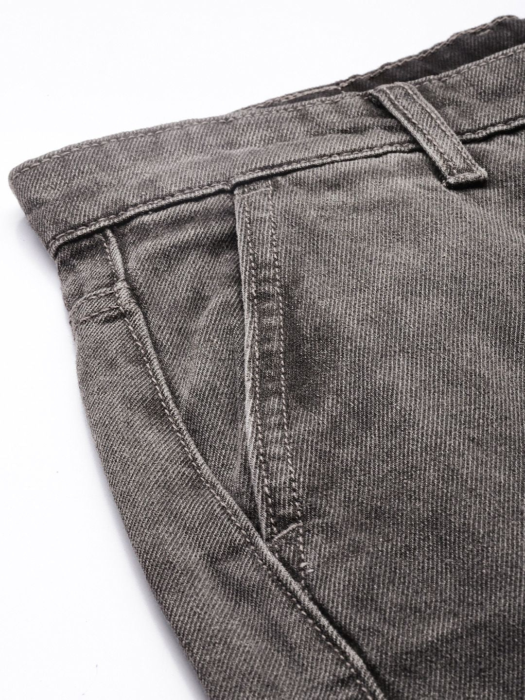 The Indian Garage Co Men Pure Cotton Skater Fit Cargo Style Jeans