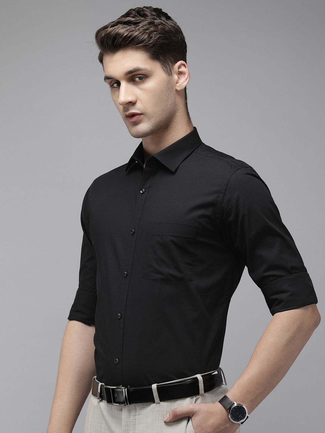 Park Avenue Pure Cotton Slim Fit Baju Formal Legap