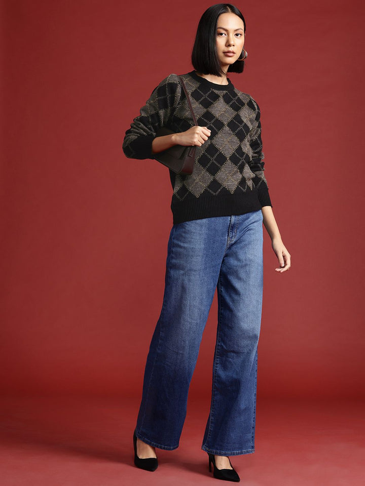 all about you Self-Checked Pullover
