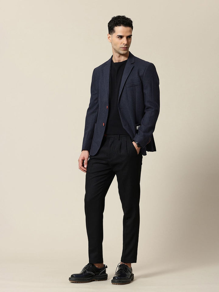 Mr.Bowerbird Solid Tailored Fit Casual Blazer