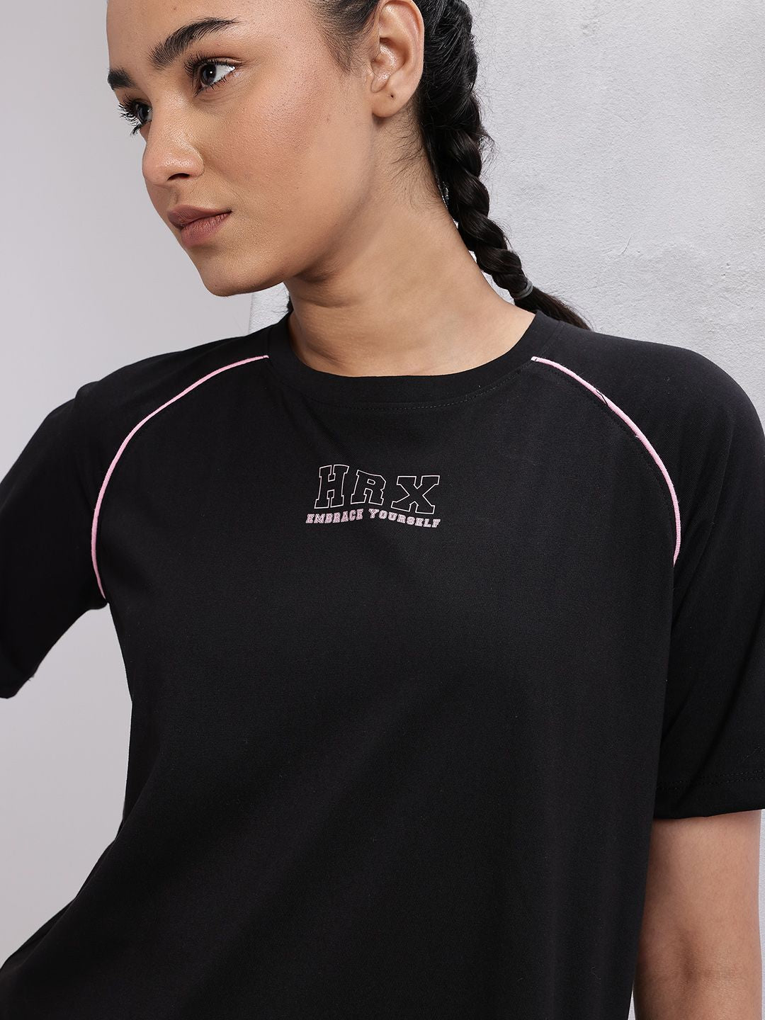 HRX by Hrithik Roshan Brand Logo Print Training T-shirt