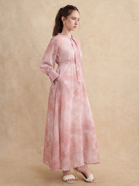 RAREISM Women LIKP PRIMARY PINK Print Fit & Flare Midi Cotton Dress