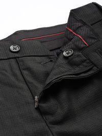 Raymond Men Self Design Textured Slim Fit Formal Trousers