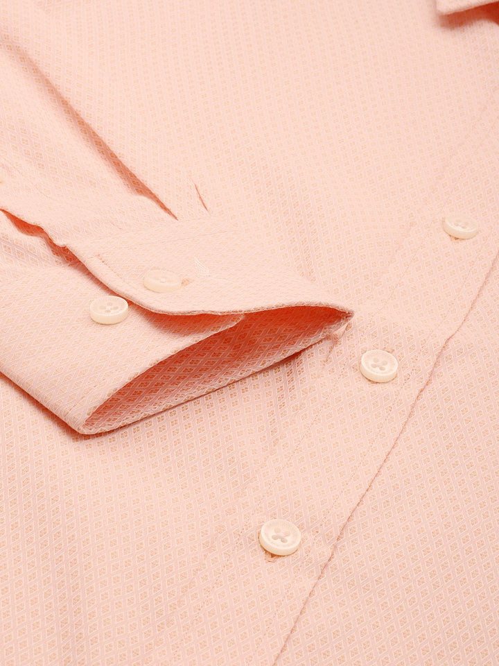Park Avenue Slim Fit Self Design Textured Formal Shirt