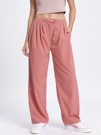 DressBerry Women Polished Pleats Regular Trouser