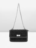 Lino Perros Structured Sling Bag with Quilted Detail