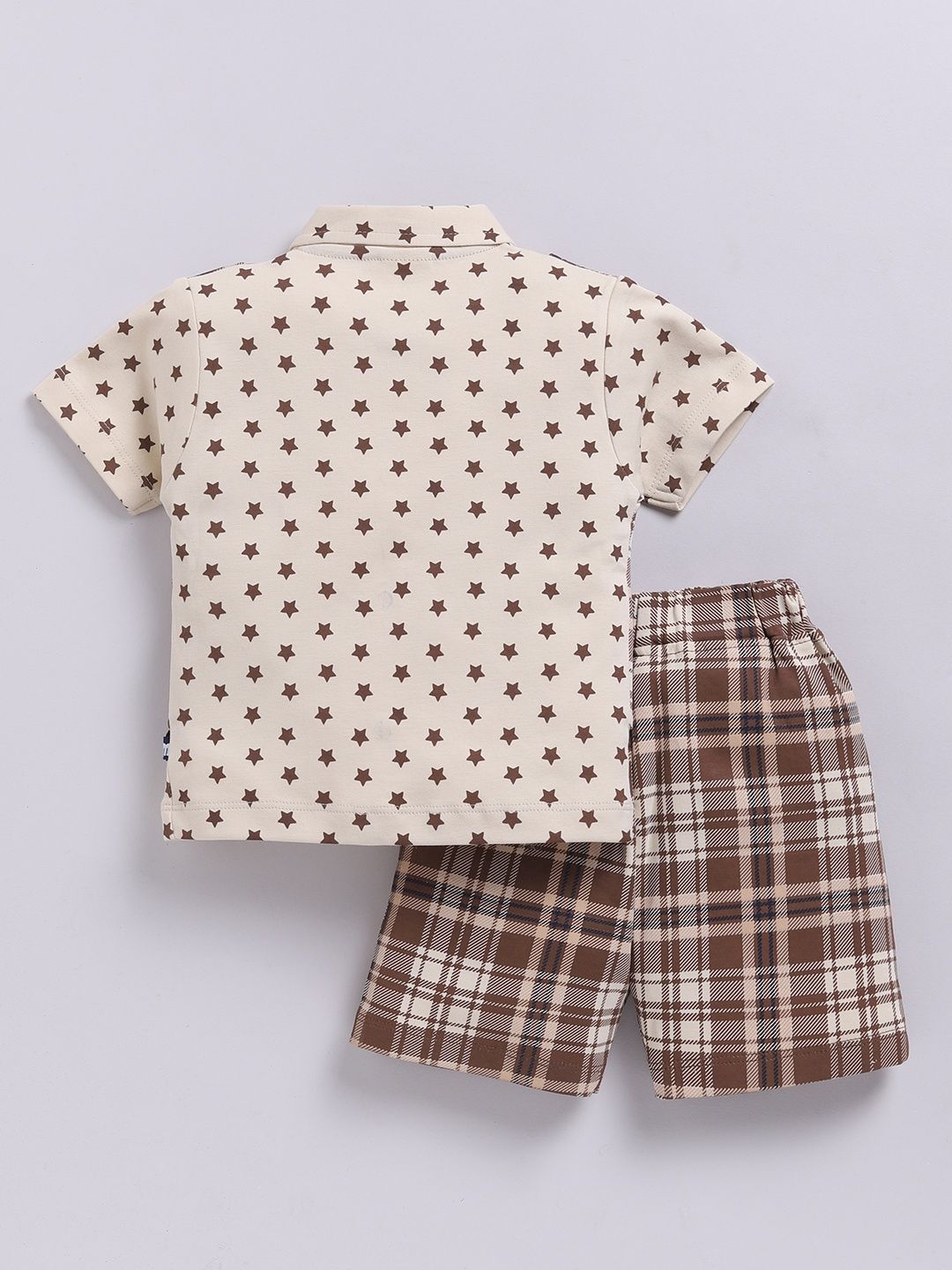 Moms Love Infant Boys Checked Pure Cotton Clothing Set