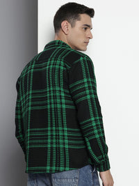 The Indian Garage Co. Relaxed Fit Opaque Checked Textured Casual Shirt