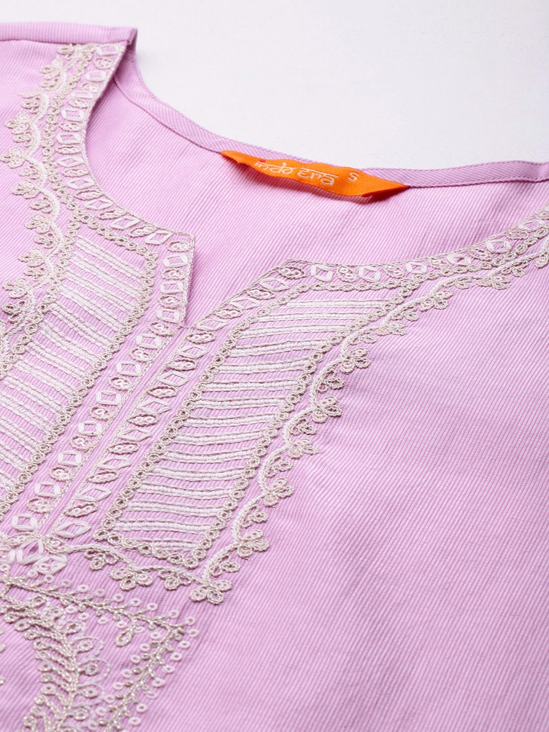 Indo Era Ethnic Motifs Embroidered Thread Work Liva Kurta with Trousers & With Dupatta