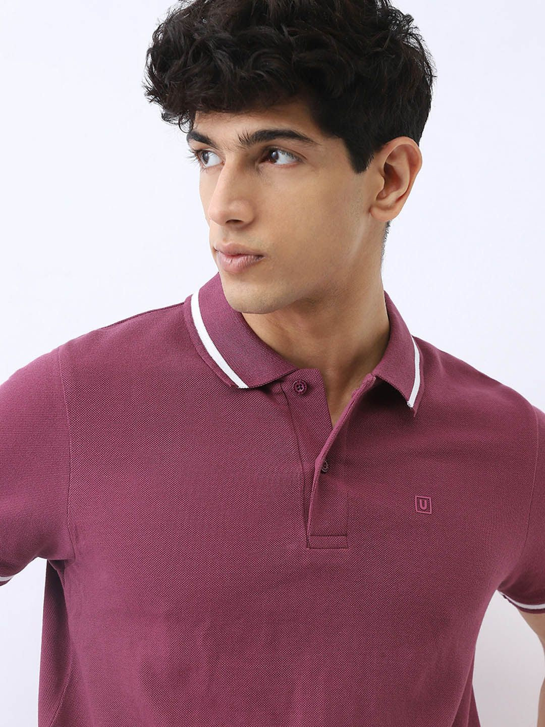 Lelaki Fesyen Urbano Pepejal T-Shirt Polo Lengan Begitu