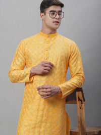 SOJANYA Geometric Embroidered Regular Kurta With Churidar