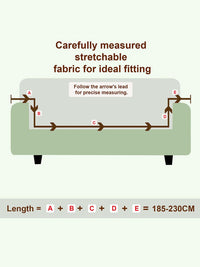 Cortina Beige & Brown Quirky Print 3-Seater Sofa Cover
