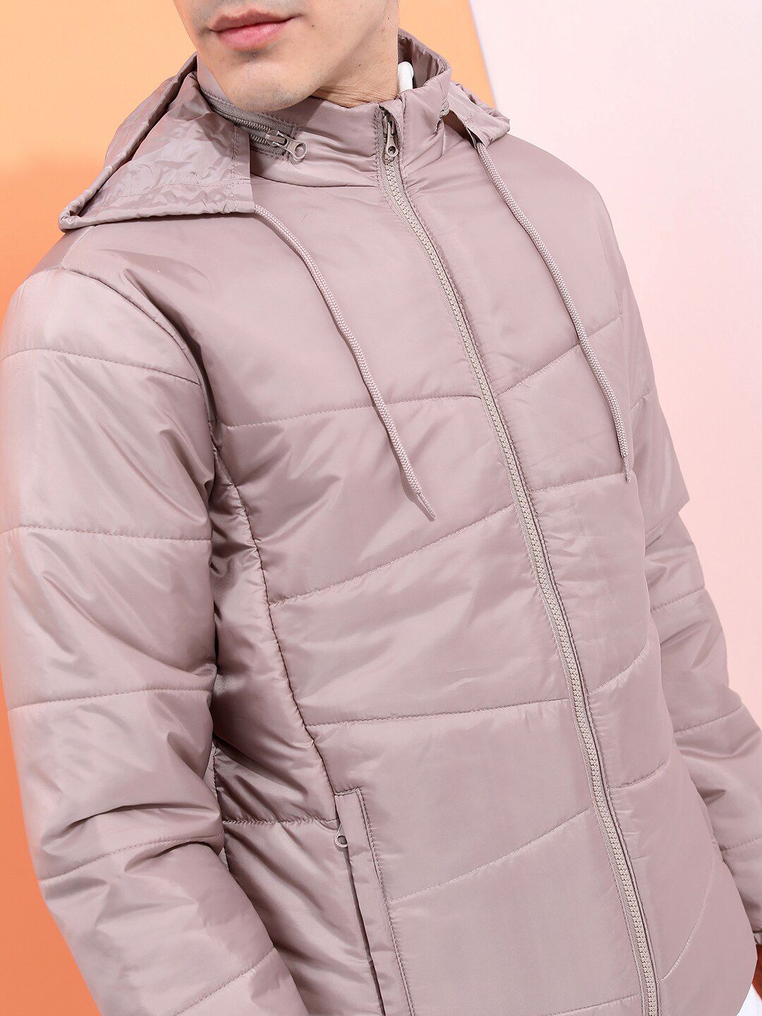 HIGHLANDER Men Mauve Quilted Jacket