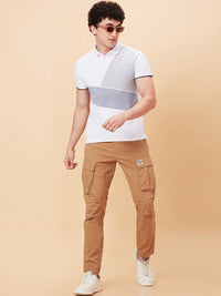 Being Human Men Mid-Rise Plain Cotton Slim Fit Cargos Trouser