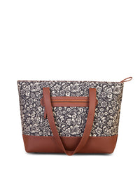 ZOUK Black Ethnic Motifs Printed Structured Shoulder Bag