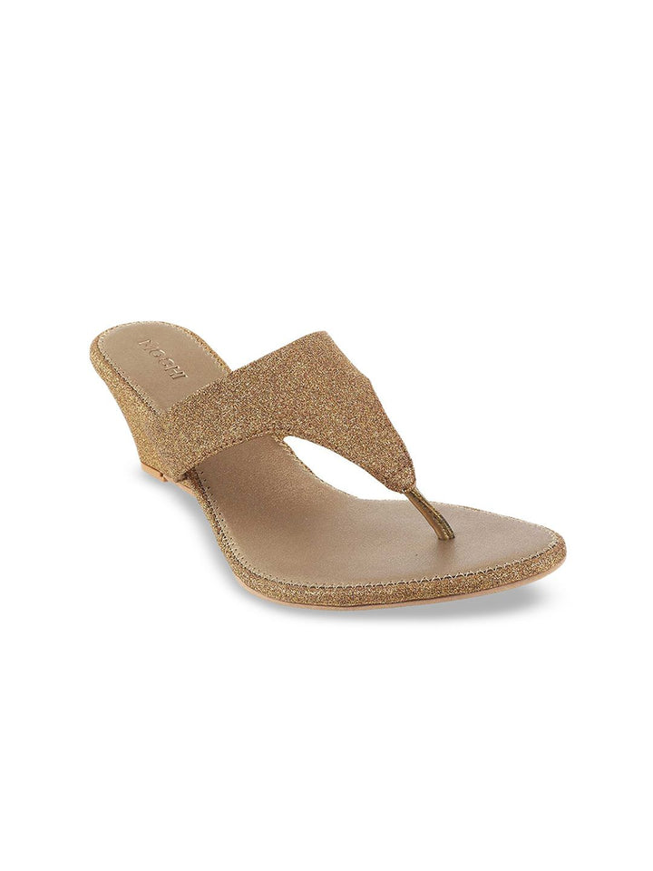 Mochi Women Gold-Toned Embellished Heels
