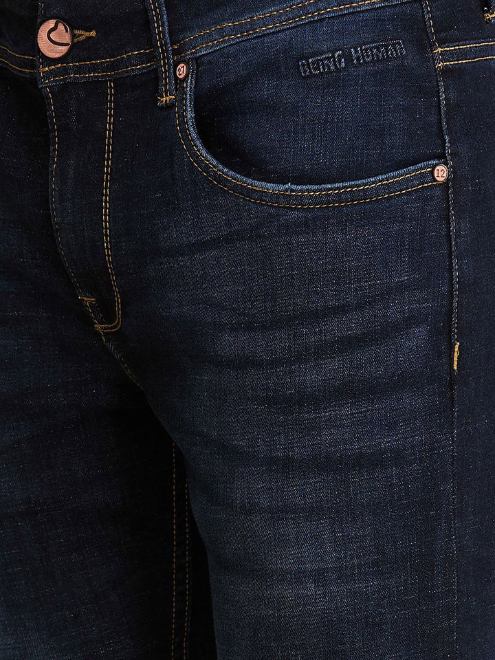 Being Human Men Low Distress Light Fade Jeans