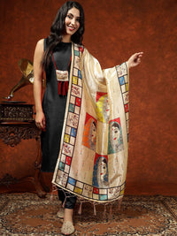 KALINI Round Neck Kurta & Trousers With Dupatta