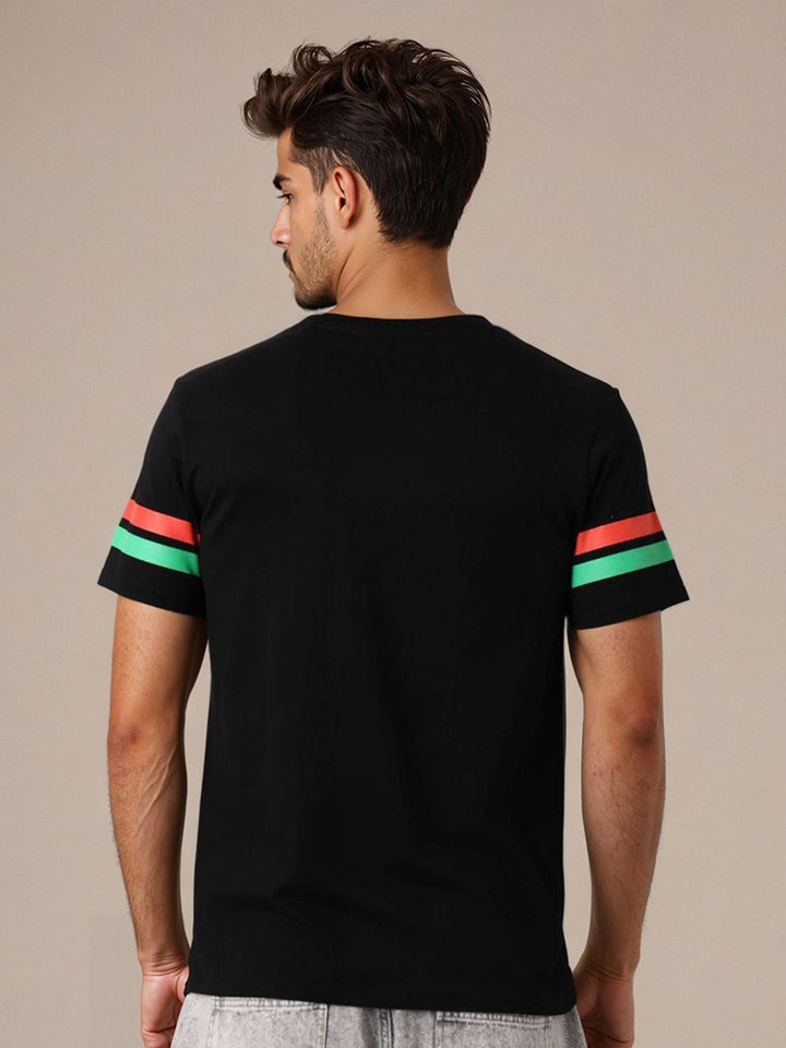 The Indian Garage Co Men Johnny Bravo Typography Printed Cotton Slim Fit T-shirt