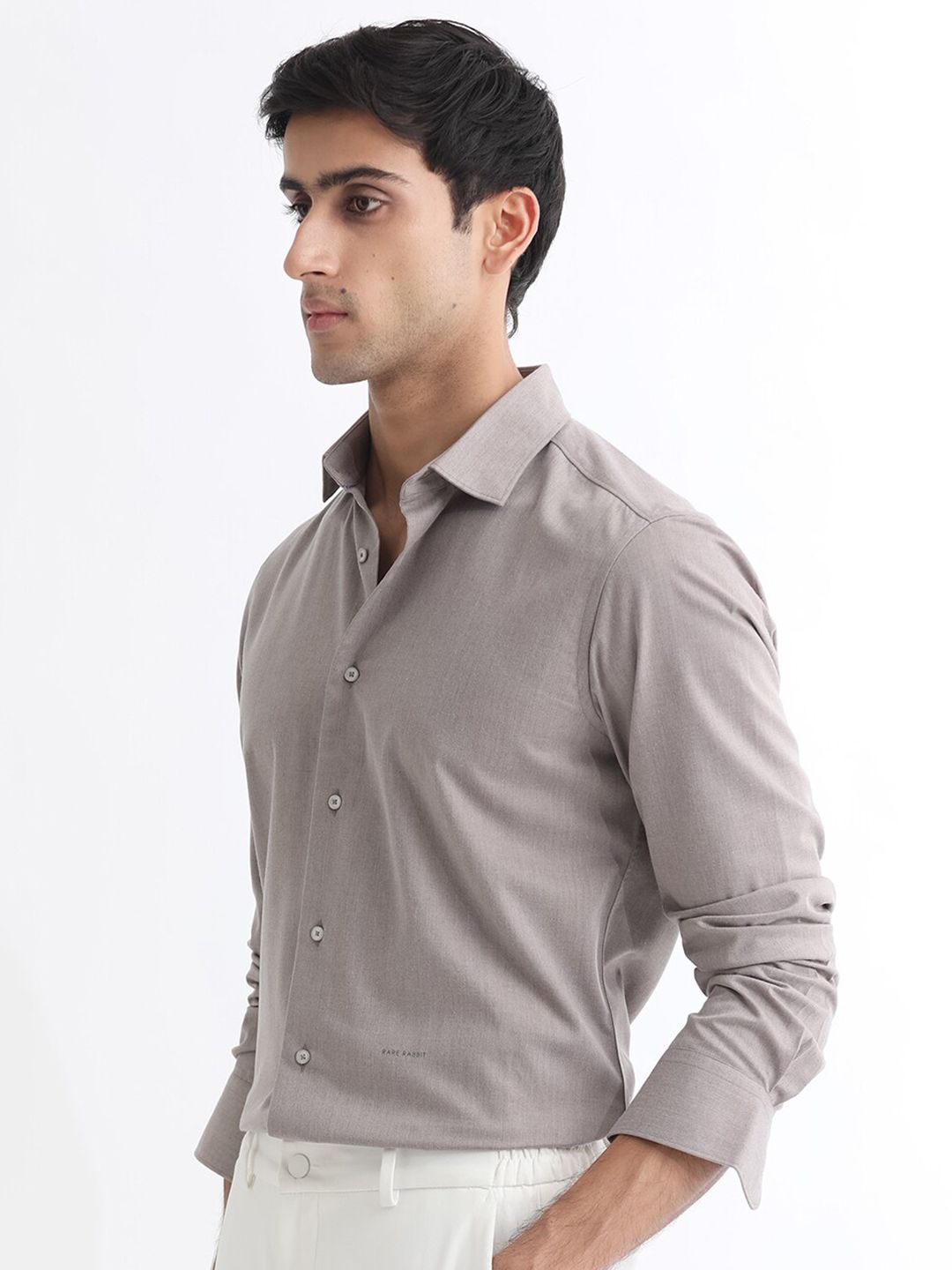 RARE RABBIT Men Gunjan Slim Fit Cotton Shirt