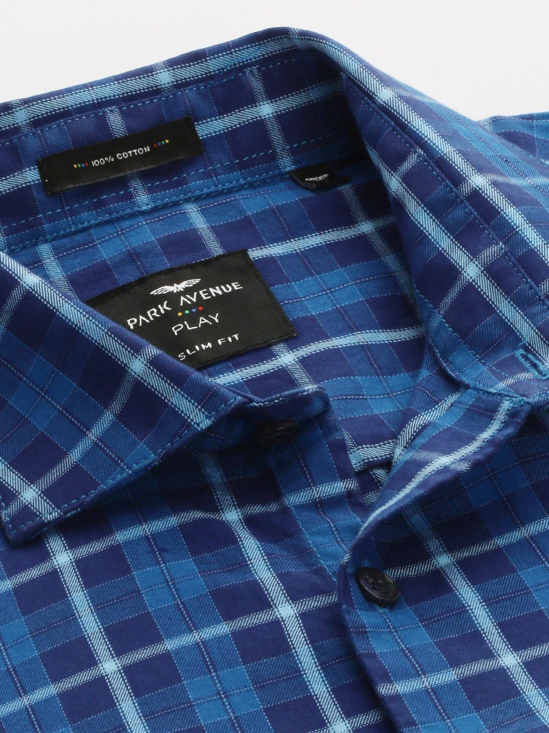 Park Avenue Men Slim Fit Tartan Checks Opaque Pure Cotton Casual Shirt