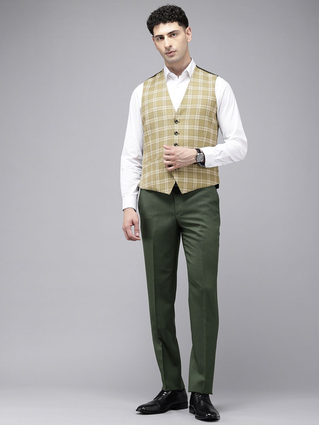 Park Avenue Slim Fit Single Breasted 3-Peice Formal Suit