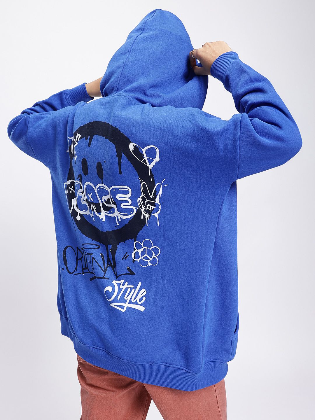 DressBerry Graphic Statement Printed Oversized Sweatshirt