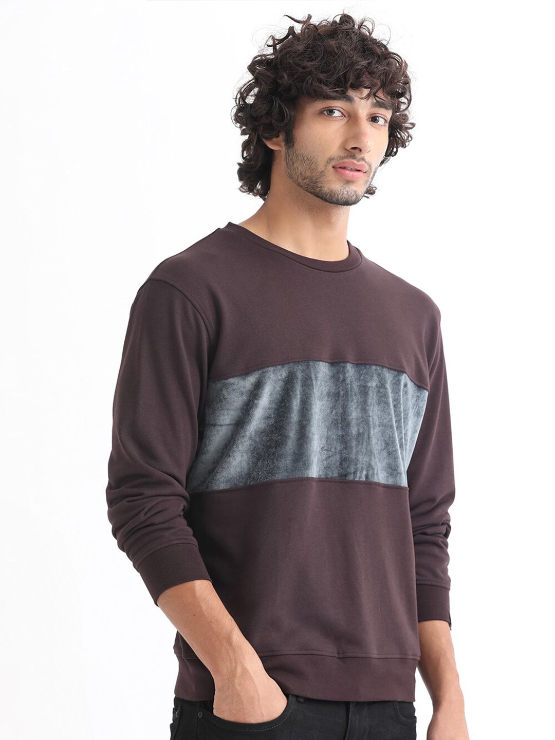 RARE RABBIT Men Tide Striped Sweatshirt