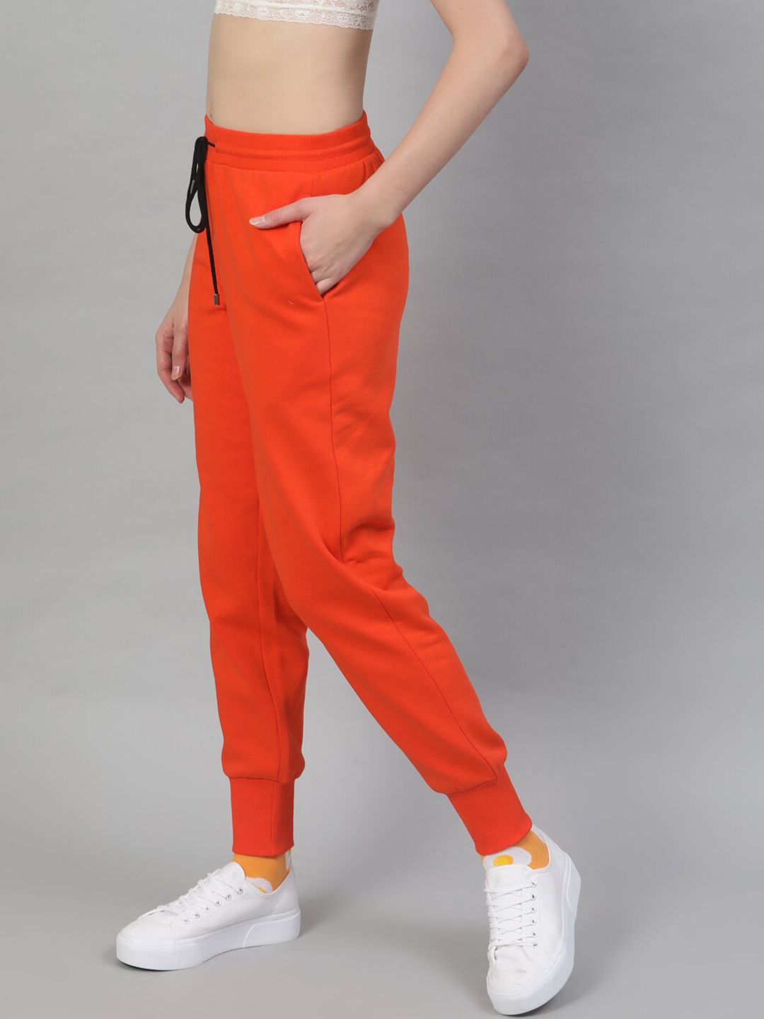 STREET 9 BASICS Women Orange Regular Fit Solid Joggers